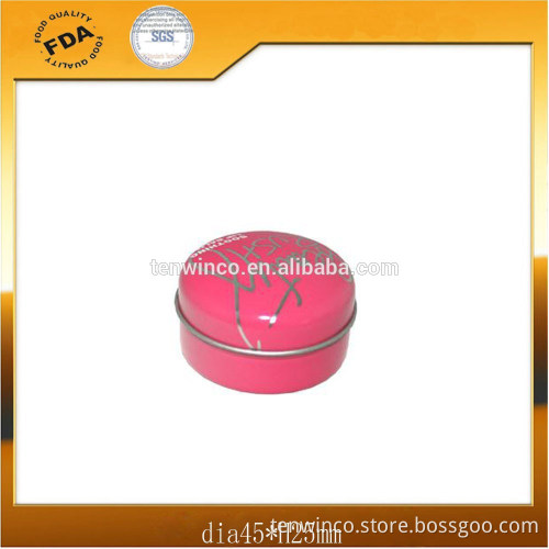 Round Lip Balm Cosmetics Tin Box